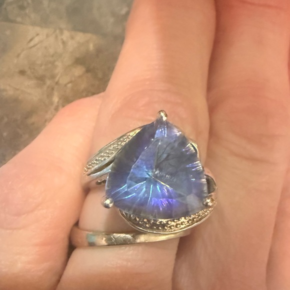 925 fire topaz size 8 - Picture 2 of 16